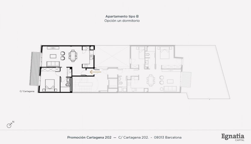 Cartagena 202 apartamento tipo B, un dormitorio